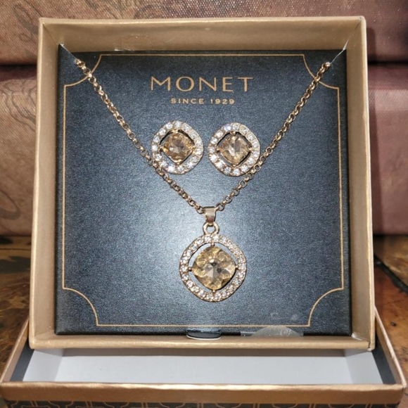 Monet necklace and earrings - Picture 3 of 6